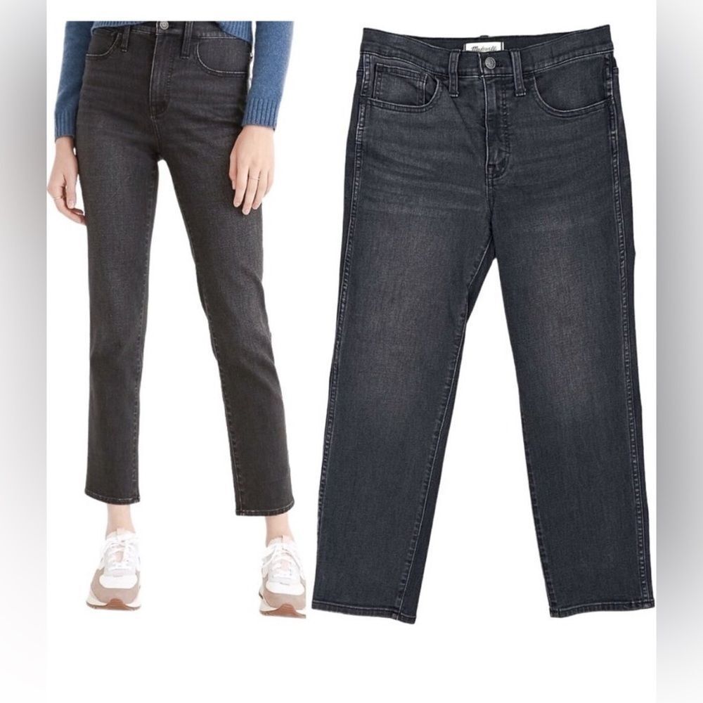 Madewell High-Rise Straight Roadtripper Stovepipe Jeans in Kandell Wash Size 28